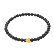 TAKA Jewellery 999 Pure Gold Toad Charm with Beads Bracelet