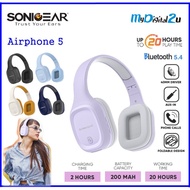 SonicGear Airphone 5 (High Clarity With Strong Bass) Bluetooth 5.4/5.0 Headphone with Mic for Smart 