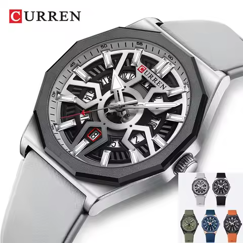 CURREN Sport Men Watch Top Brand Luxury Original Business Waterproof Calendar Male Clock Rubber Quar
