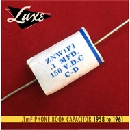 Capa Luxe 1958–1961 Phone Book: Wax Impregnated Paper & Foil .1mF Capacitor