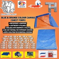 ELEPHANT KING BLUE & ORANGE COLOUR CANVAS (SHEET FORM)