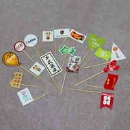 Customized Toothpick Flag Toothpick Decorative Flag Toothpick Small Flag Fruit Pick Small Flag Burge