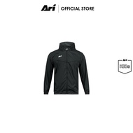 ARI KIDS ESSENTIAL WINDBREAKER JACKET - BLACK เสื้อกันลมเด็ก อาริ สีดำ