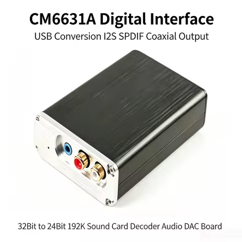 New CM6631A Digital Interface USB Conversion I2S SPDIF Coaxial Output 32Bit to 24Bit 192K Sound Card