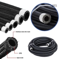 NEX Black Braided Oil Fuel Fitting Hose AN4 AN6 AN8 AN10 AN12 Auto Fuel Hose