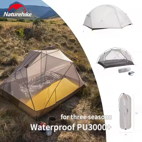 Naturehike Mongar 2 People Tent Outdoor 15D/20D Nylon Professional Waterproof Camping Ultralight Por