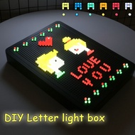 DIY Romantic Decoration Creative Puzzle Alphabet Light Box Battery Power Light Christmas Gift For Kids LED Light Box