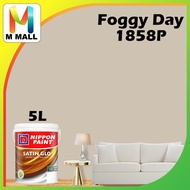 5L Nippon Paint Interior Satin Glo Foggy Day N 1858P
