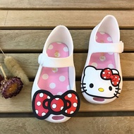 Hello Kitty Baby Children Sandals Girls Minnie Princess Shoes Cartoon Four Seasons Shoes 1-6 Years Old Waterproof Cat Jelly Rubber Shoes
