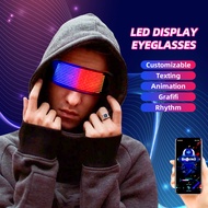 RGB LED Glasses Customizable Changing-Color LED Light up Glasses Kaca Mata Led Spec Party Glasses