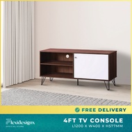 4ft TV Cabinet / Solid Durable  TV Console / Hall Cabinet / Living Room Furniture / Modern TV Console Meja TV / 1200mm Budget TV Console / Product Malaysia / Ready Stock / Flexidesignx - CABANA