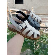 Korean style soft leather warrior sandals