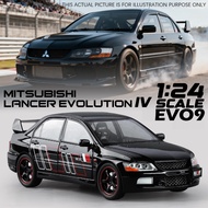 1:24 Mitsubishi Lancer Evo 9 Evolution IV Ralliart Model Diecast Toy Car Replica