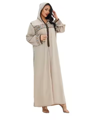 Ramadan Turkey Muslim Dress Women Elegant Hooded Abaya Moroccan Kaftan Islamic Clothing Hijab Djella