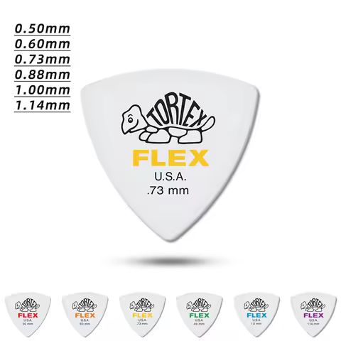 Dunlop Pick. 456R FLEX Tortex JAZZ 3 matte non-slip acoustic/electric guitar pick. Thickness: 0.50/0