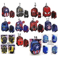 Elementary School Children Trolley Bag Import - Avengers + Spiderman Hard Cover