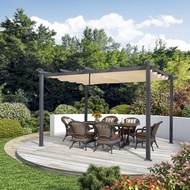 EHOME กลางแจ้งม่านบังแดดกลางแจ้งอลูมิเนียมอัลลอยด์ศาลาผ่อนคลายเต็นท์ 3เมตร X 4เมตร