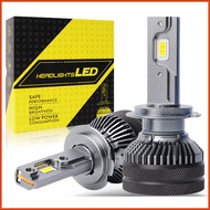 Ready Stock T50 Car LED Headlight Super Bright H7 Bulb Double Copper Tube H11 Modified 6,000K White 