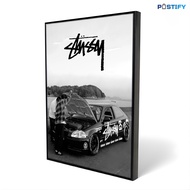 Stussy F1 Civic Poster Frame - Aesthetic Wall Decoration - Retro Vintage Kalcer Wall Display