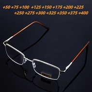 +50,+75,+125,+175,+375 Square Glass Lens Reading Glasses Men Women Square Full Frame Reading Glasses