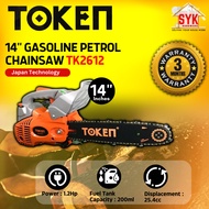 SYK Token TK2612 14" 1.2Hp 25.4cc Gasoline Chainsaw Petrol Chainsaw Mesin Gergaji Dahan Pokok Kayu Pemotong Kayu