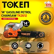 SYK Token TK2612 14" 1.2Hp 25.4cc Gasoline Chainsaw Petrol Chainsaw Mesin Gergaji Dahan Pokok Kayu P