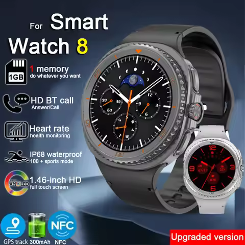 2025 New Smart Watch Men DT Watch 8 Ultra 1GB Memory Video GPS NFC 47mm AMOLED Fitness Sports Tracke