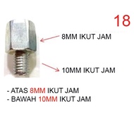 SIDE MIRROR SCREW ( 1 pcs )SKRU SIDE MIRROR SCREW 10MM BAWAN TO ATAS 8MM SIDE MIRROR
