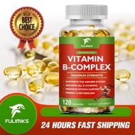 B-Complex Vitamin Supplements (B12 B1 B2 B3 B5 B6 B9 Folic Acid &Biotin), Immune & Energy Support