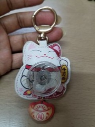 ⚃⚁新淨 周大福 時來運轉 招財招福 真皮 招財貓 吊飾/鎖匙扣