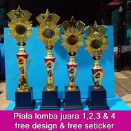 MERAH Champion Competition Cup 1 2 3 4 (N0.01 RED BODY RASER) "costum" FREE STICKER (SINGLE PART) CO