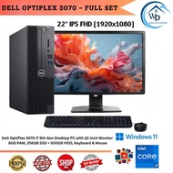 Dell OptiPlex 5070 i7 9th Gen Desktop  PC with 22-Inch Monitor