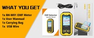 Bosean EMF Meter 3-in-1 Portable Electromagnetic Field Radiation Detector EF/RF/MF Reader for Home O