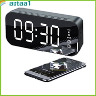 sat A18 Portable Wireless Speaker Clock Stereo Speaker With LED Screen FM Radio Dual Alarm Clock For Indoor Outdoor