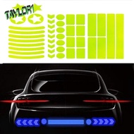TAYLOR1 42Pcs/Set Reflective Bicycle Stickers, Waterproof High-Intensity Night Safety Stickers, Multipurpose Diamond Lattice Multicolor Protective Honeycomb Grid Sticker Outdoor