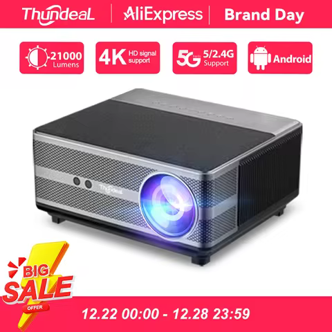ThundeaL Full HD 1080P Projector TD98 WiFi LED 2K 4K Video Movie Beam TD98W Android Projector PK DLP
