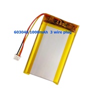 For 603048 Polymer Lithium Battery 1000mAh Heating Sensitive Resistor PTC with IEC62133 3 Wire Plug