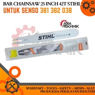 Bar Chainsaw 25 Inch STIHL Untuk Senso 381 382 038 Mata Rantai 42T