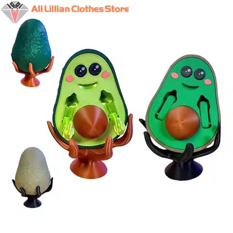3D Printed Middle Finger Bad Avocado Funny Avocado Toys Middle Finger Statue Cute Avocado Home Decor
