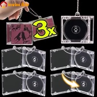 Retro Creative DIY CD Box Keychain- Compact Transparent Photo Frame Bag Pendant- Meaningful Friends 
