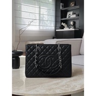 Chanel Classic GST Diamond Commuter Tote Mommy Shopping Bag, HAAS Ball Pattern Caviar, Retro Gold Ha