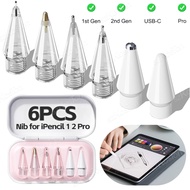 Replacement Pencil Tips for Apple Pencil 1st 2nd 3th(USB-C) 4/6 Pcs 2B Thin Soft Nibs for iPad Pro P