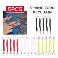 Spring key chain color spring rope key chain anti-loss mobile phone spring lanyard telescopic phone 