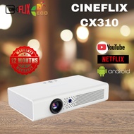 CINEFLIX CX310 DLP Small Projector Android Portable Projector 3D 4K [FREE SAMSUNG TABLET]