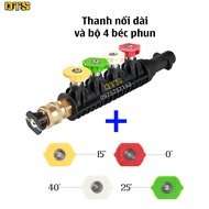 Ống nối nhanh béc phun bộ đầu chuyển cho súng máy rửa xe Karcher K2 – K7 lõi ống INOX chịu áp lực ca