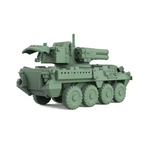 1/220 1/160 1/87 MRY-SFW SS961 Railway Military Model Kit US Stryker ADATS Tank Destroyer