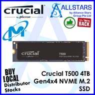 Crucial T500 4TB Gen4x4 NVME M.2 SSD (CT4000T500SSD3) (Warranty 5years with Convergent)
