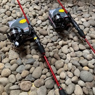 SATU SET JORAN PANCING MURAH HIROSI CASTING ULTRALIGHT UL LENTUR FIBER SOLID 2-6LBS MAX DRAG 5KG PANJANG 180CM - REEL DAIDO SIMURA DS 250 + FREE PACKING PIPA PVC &amp; GRATIS ONGKIR COD