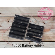 Casing Bateri Tapak Kotak Plastic Standard Size 18650 Battery Holder Box Case Black With Wire Lead 1 2 3 4 Slots Spring