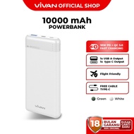 VIVAN Powerbank 10000mAh 2 Input 2 Output Power Bank Fast Charging PD QC3.0 Garansi 18 Bulan VPB-M10